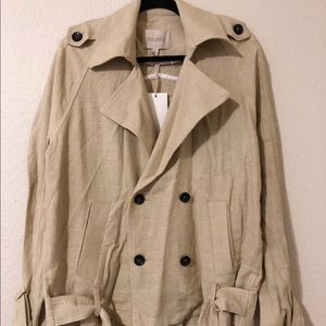 Moon River Canvas Linen Jacket Size XS